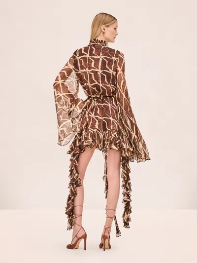 Alexis Amalia Mini Dress In Sable In Multi