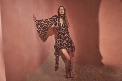 Alexis Amalia Mini Dress In Sable In Multi