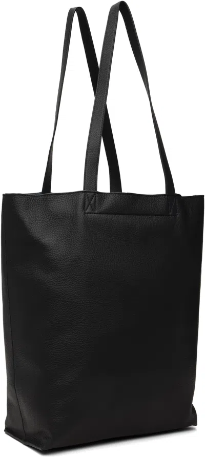 Apc A.p.c. Men Black Leather Maiko Shopping Bag In Black