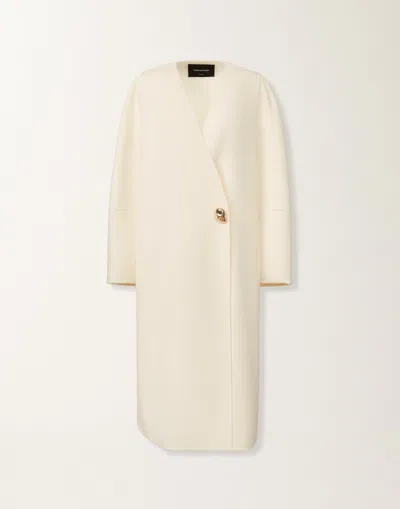 Fabiana Filippi Cashmere Wrap Coat In White