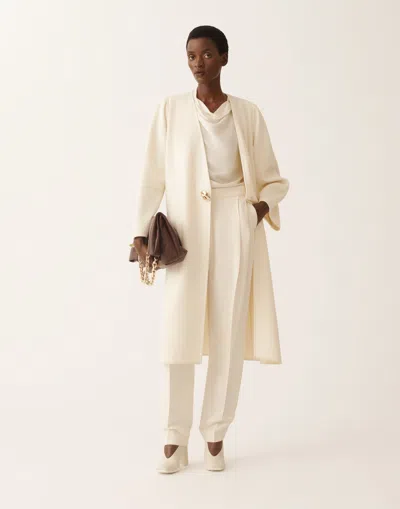 Fabiana Filippi Cashmere Wrap Coat In White