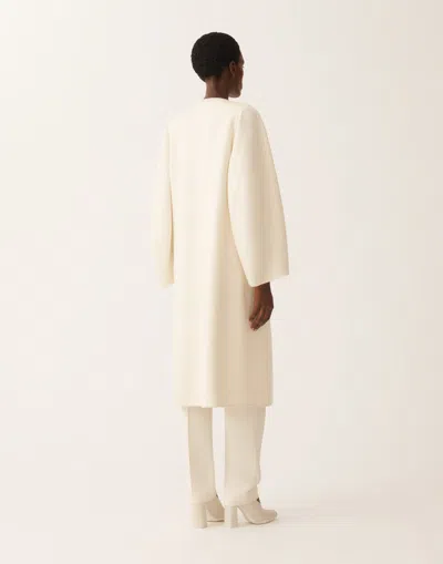 Fabiana Filippi Cashmere Wrap Coat In White