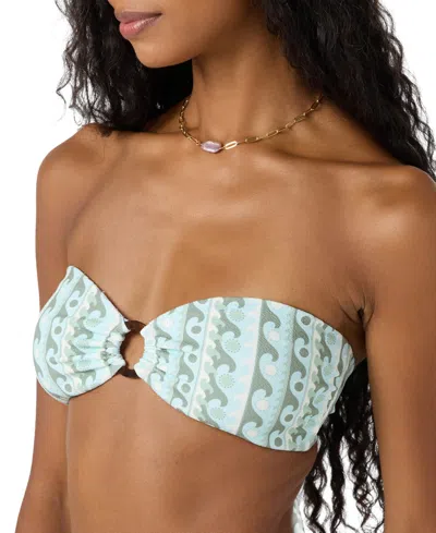 O'neill Juniors' Balearic Waves Convertible Bikini Top In Blue