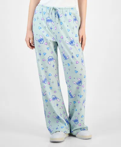 Disney Juniors' Stitch Allover-print Drawstring Pants In White