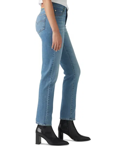 Levi's Women's 501 Curve High-rise Straight-leg Jeans In Blue