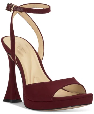 Jessica Simpson Women's Jixte Two-piece Dress Sandals In Red