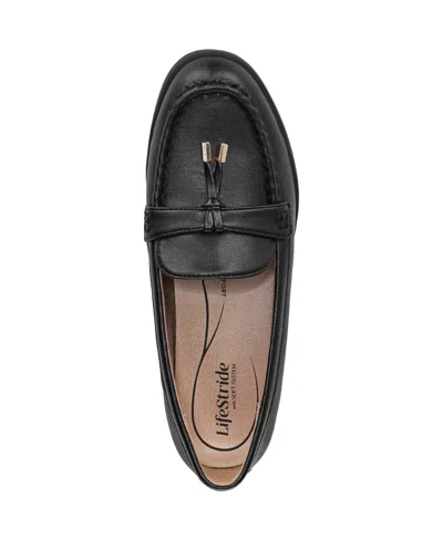 Lifestride Women's Malta 3 Round Toe Slip On Tassel Loafers In Black