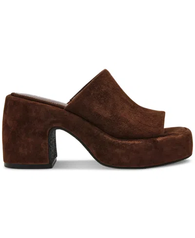 Steve Madden Women's Shanton Platform Slide Sandals In Brown