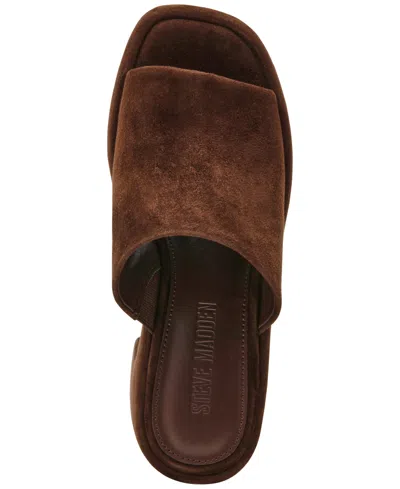 Steve Madden Women's Shanton Platform Slide Sandals In Brown