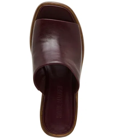 Steve Madden Women's Shanton Platform Slide Sandals In Burgundy