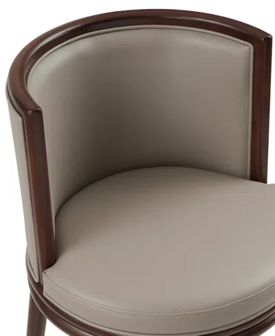 Manhattan Comfort Evalyn 40" Upholstered Barstool In Brown