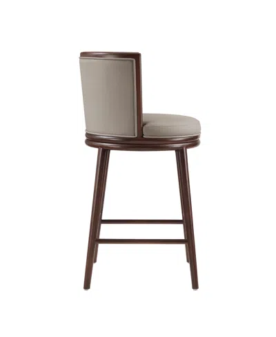 Manhattan Comfort Evalyn 40" Upholstered Barstool In Brown