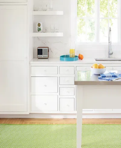 Dash And Albert Rugs By Annie Selke Diamond Indoor/outdoor Rdb100 4'x6' Area Rug In Green