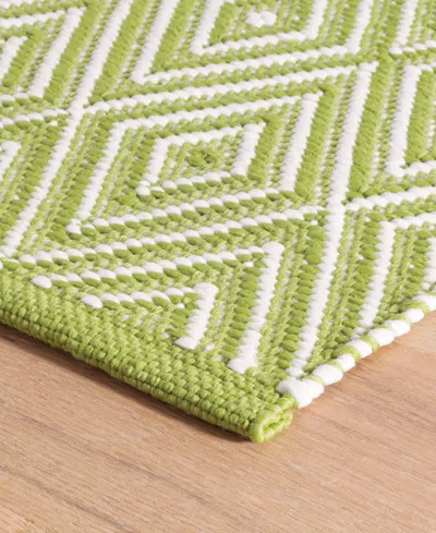 Dash And Albert Rugs By Annie Selke Diamond Indoor/outdoor Rdb100 4'x6' Area Rug In Green