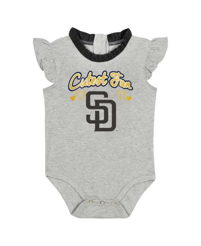 Outerstuff Baby Fanatics Brown/gray San Diego Padres Two-pack Fan Bodysuit Set