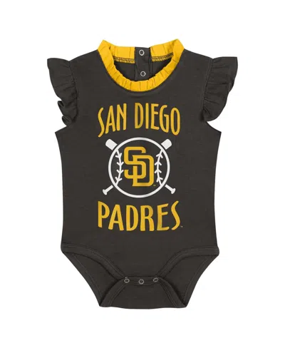 Outerstuff Baby Fanatics Brown/gray San Diego Padres Two-pack Fan Bodysuit Set