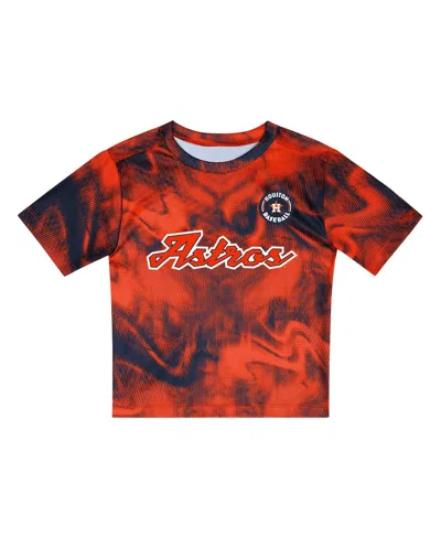 Outerstuff Toddler Orange/navy 2-piece Houston Astros Pinch Hitter Infielder T-shirt And Shorts Set In Red
