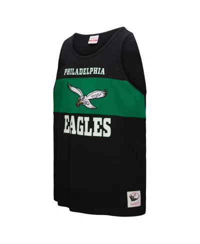 Mitchell & Ness Men's Black Philadelphia Eagles Retro Color Block Tank Top In Black