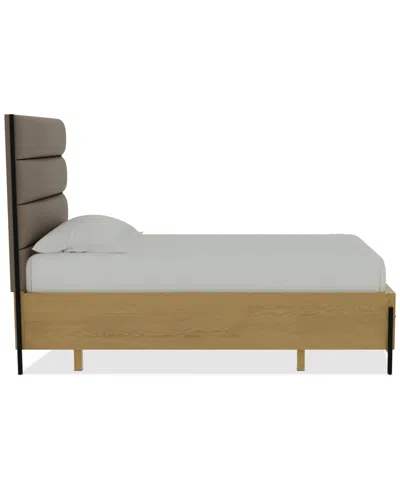 Macy's Linstead Twin Upholstered Bed, Created For  In Brown