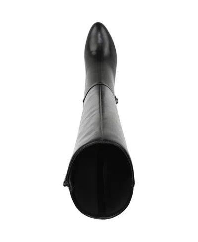 Lifestride Women's Galant Extra Wide Calf Zip Tall Dress Boots In Black