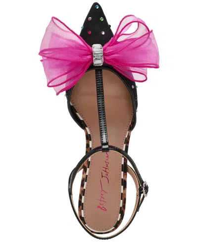 Betsey Johnson Women's Lillyan T-strap Kitten-heel Pumps In Multi