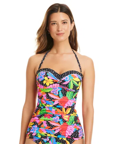 Bleu Rod Beattie Womens Extra Bold Bandini Top Hipster Bottoms In Multi