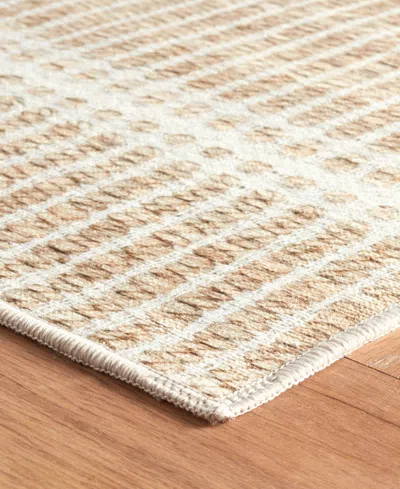 Dash And Albert Rugs By Annie Selke Arbor Natural Machine Washable Da2032 3'x5' Area Rug In Brown