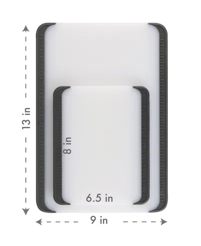 Dexas Non-slip 2-piece Cutting Boards With Non-slip Measuring Guides In Brown