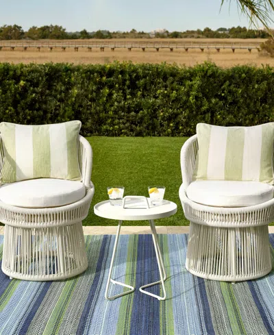 Dash And Albert Rugs By Annie Selke Fiesta Stripe Indoor/outdoor Da662 5'x8' Area Rug In Multi