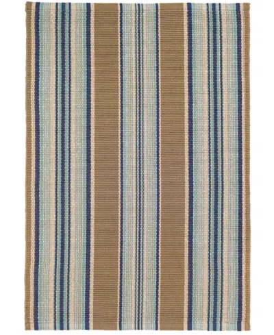 Dash And Albert Rugs By Annie Selke Blue Heron Stripe Rp41 8'x10' Area Rug In Blue