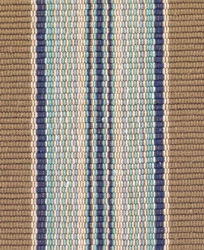 Dash And Albert Rugs By Annie Selke Blue Heron Stripe Rp41 8'x10' Area Rug In Blue