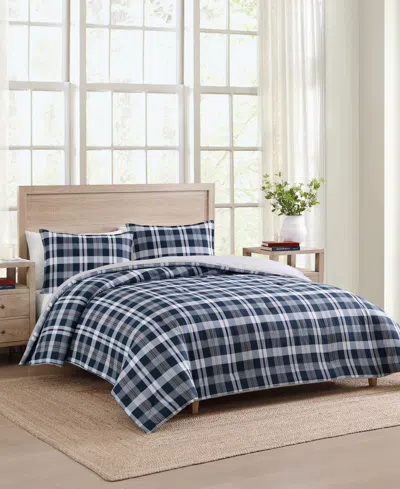 Tommy Hilfiger 180 Thread Count Dream Madras Cotton Duvet Set In Multi