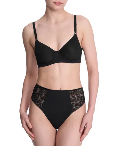 Natori Harmony Smooth Back Underwire Spacer T-shirt Bra In Black