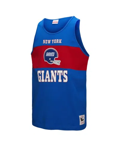 Mitchell & Ness Men's Royal New York Giants Retro Color Block Tank Top In Blue