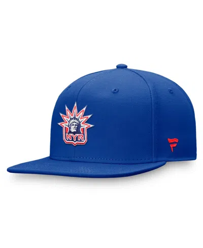 Fanatics Men's Royal New York Rangers Team Logo Fitted Hat In Blue
