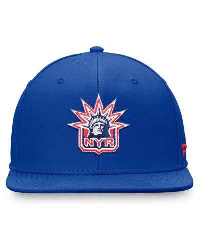 Fanatics Men's Royal New York Rangers Team Logo Fitted Hat In Blue
