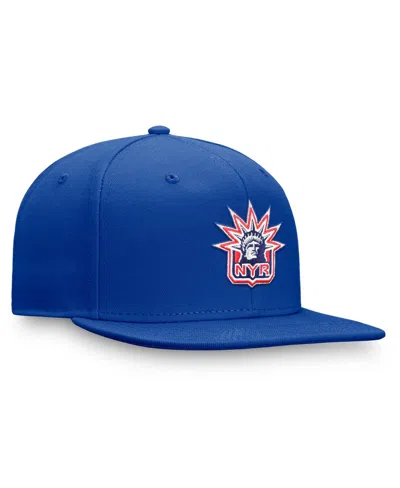 Fanatics Men's Royal New York Rangers Team Logo Fitted Hat In Blue