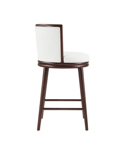 Manhattan Comfort Evalyn 40" Upholstered Barstool In Brown
