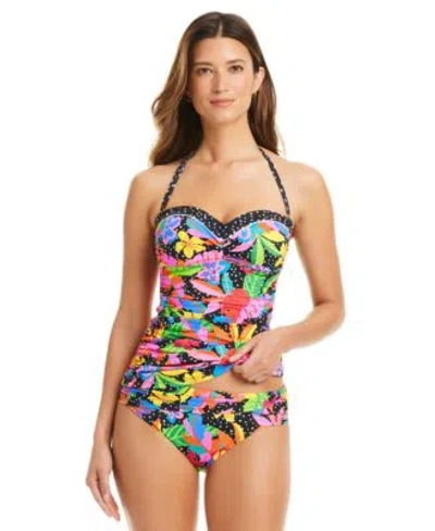 Bleu Rod Beattie Womens Extra Bold Bandini Top Hipster Bottoms In Multi