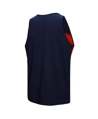 Mitchell & Ness Men's Navy Chicago Bears Retro Color Block Tank Top In Blue