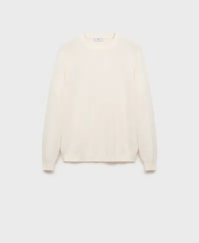 Mango Regular Fit Fine Knit Sweater In Neutral