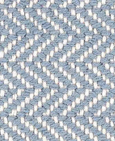 Dash And Albert Rugs By Annie Selke Herringbone Cotton Rda360 9'x12' Area Rug In Blue