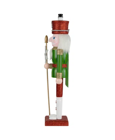 Northlight 15" Glittered Nutcracker With Snowflake Scepter Christmas Figure In Multi