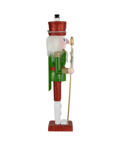 Northlight 15" Glittered Nutcracker With Snowflake Scepter Christmas Figure In Multi