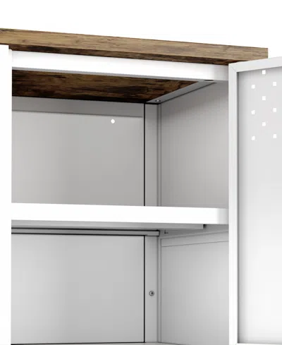 Manhattan Comfort Landen 47.3" 6-shelf Tv Stand Fits Tvs Up To 40" In White