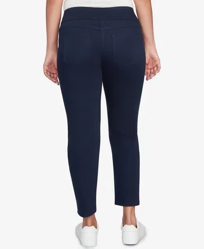 Ruby Rd. Petite Soft Denim Faux Pocket Pants In Blue