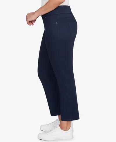Ruby Rd. Petite Soft Denim Faux Pocket Pants In Blue