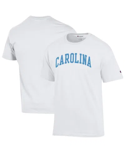 Champion Men's White North Carolina Tar Heels Basic Arch T-shirt In White