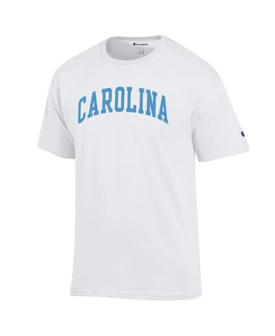 Champion Men's White North Carolina Tar Heels Basic Arch T-shirt In White