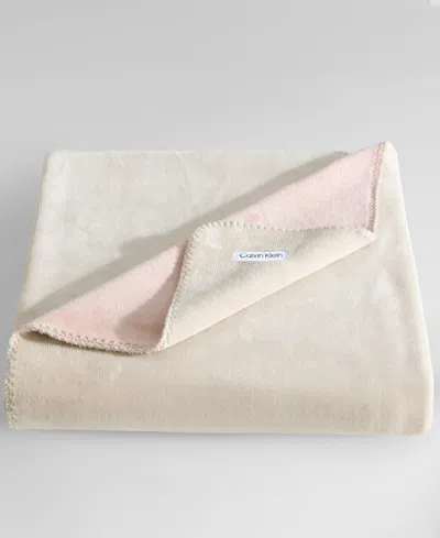 Calvin Klein Modern Reversible Solid Throw, 70 X 50 In Multi